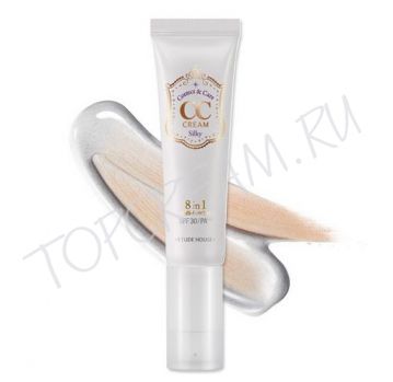 СС крем с шелковым финишем, для любого типа кожи ETUDE HOUSE Correct and Care CC Cream Silky 8in1