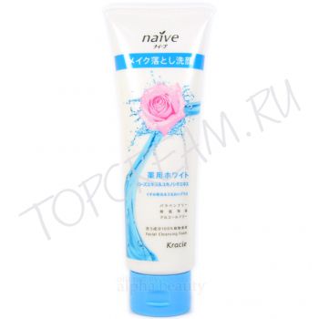 Увлажняющая пенка для очищения с экстрактом розы Kracie Japan naive Medicated White Makeup Cleansing Foam - Rose 190gr Увлажняющая пенка для очищения с экстрактом розы Kracie Japan naive Medicated White Makeup Cleansing Foam - Rose 190gr