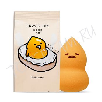 Пуф для нанесения макияжа Гудетама – ленивое яйцо HOLIKA HOLIKA Lazy & Joy Gudetama Egg Bun Puff Пуф для нанесения макияжа Гудетама – ленивое яйцо HOLIKA HOLIKA Lazy & Joy Gudetama Egg Bun Puff