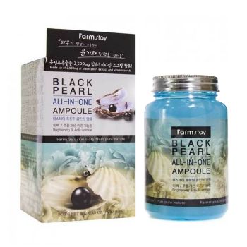 Сыворотка всё-в-одном с экстрактом жемчуга FARMSTAY Black Pearl All-In One Ampoule