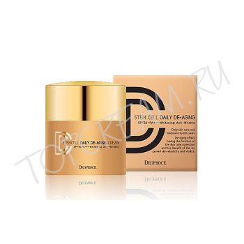 Антивозрастной BB+CC крем со стволовыми клетками DEOPROCE Stem Cell Daily De-Aging Cream