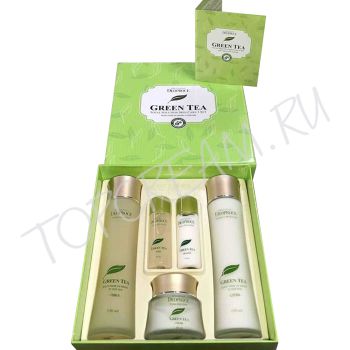 Набор уходовый с экстрактом зеленого чая DEOPROCE Premium Green Tea Total Solution 3 Set Набор уходовый с экстрактом зеленого чая DEOPROCE Premium Green Tea Total Solution 3 Set