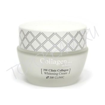 Осветляющий крем с коллагеном 3W Clinic Collagen Whitening Cream