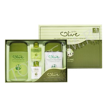 Набор с экстрактом оливы для ухода за мужской кожей 3W Clinic Olive For Man Fresh 2 Items Set