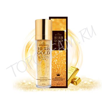 Омолаживающий тонер с золотом и лекарственными экстрактами ESTHEROCE Herb Gold Whitening & Wrinkle Care Toner