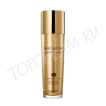 Омолаживающий тонер с 24K золотом и экстрактом улитки SEANTREE Snail Gold 24K Essential Toner