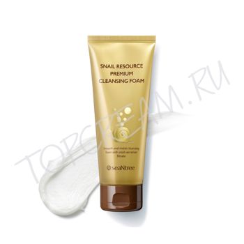 Пенка для умывания с экстрактом слизи улитки SEANTREE Snail Resource Premium Cleansing Foam