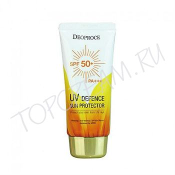 Легкий увлажняющий солнцезащитный крем для лица DEOPROCE UV Defence Sun Cream SPF 50++ PA++