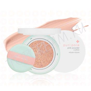 Кушон с розовой пудрой для проблемной кожи HOLIKA HOLIKA Puri Pore Pink Powder Cushion Кушон с розовой пудрой для проблемной кожи HOLIKA HOLIKA Puri Pore Pink Powder Cushion