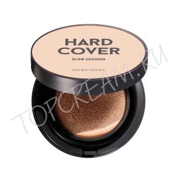 Кушон с высокой плотностью покрытия и эффектом сияния + рефил HOLIKA HOLIKA Hard Cover Glow Cushion Set SPF50+ PA+++ Кушон с высокой плотностью покрытия и эффектом сияния + рефил HOLIKA HOLIKA Hard Cover Glow Cushion Set SPF50+ PA+++