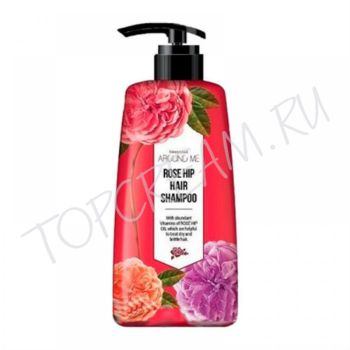 Шампунь для волос с маслом шиповника WELCOS Around Me Rose Hip Hair Shampoo 500 ml
