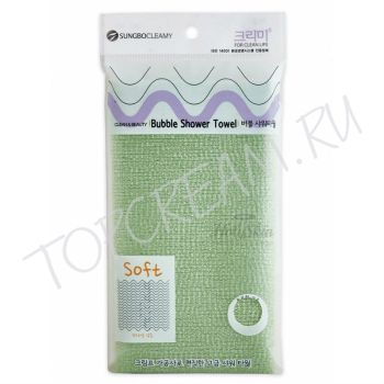 Мочалка из вязаного витого волокна SUNG BO CLEAMY Clean & Beauty Bubble Shower Towel Мочалка из вязаного витого волокна SUNG BO CLEAMY Clean & Beauty Bubble Shower Towel