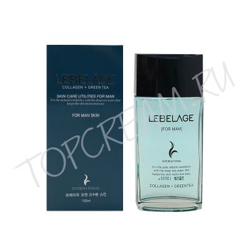 Тонер с коллагеном и зеленым чаем для ухода за мужской кожей LEBELAGE Collagen + Green Tea Skin Care Utilites For Men Skin