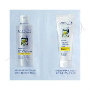 Увлажняющая сыворотка и очищающая пенка с примулой вечерней. Пробник LABIOTTE Marryeco Moisture Cleansing Serum & Foam With Evening Primrose Sample