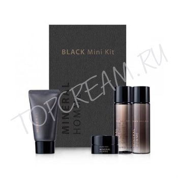 Набор миниатюр мужской увлажняющей косметики THE SAEM Mineral Homme Black Mini Kit