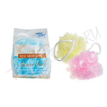 Мочалка для душа SUNG BO CLEAMY Clean & Beauty Flower Ball Rose Shower Ball Мочалка для душа SUNG BO CLEAMY Clean & Beauty Flower Ball Rose Shower Ball