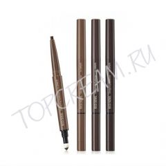 Карандаш для бровей 3 в 1 THE SAEM Eco Soul Designing Eyebrow