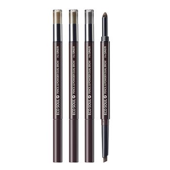 Карандаш-пудра для бровей THE SAEM Eco Soul Pencil & Powder Dual Brow