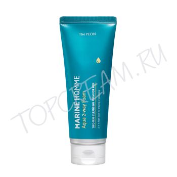 Мужская пенка для умывания 2 в 1 The YEON Marine Homme Aqua 2-way Foam