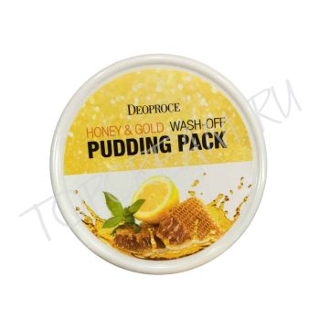 Смываемая маска-пудинг с медом и золотом DEOPROCE Honey & Gold Wash-Off Pudding Pack