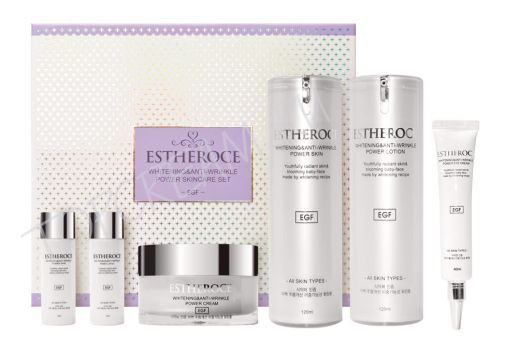 Набор омолаживающих средств с EGF против морщин и пигментации ESTHEROCE Whitening & Anti-Wrinkle Power Skincare Set Набор омолаживающих средств с EGF против морщин и пигментации ESTHEROCE Whitening & Anti-Wrinkle Power Skincare Set