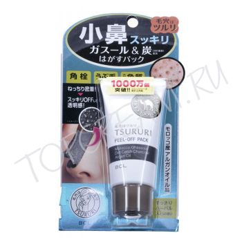 Маска-пленка для очищения пор T-зоны с глиной и древесным углем BCL Tsururi Peel-Off Pack Маска-пленка для очищения пор T-зоны с глиной и древесным углем BCL Tsururi Peel-Off Pack