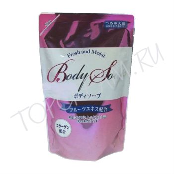 Жидкое мыло с коллагеном и ароматом фруктов для тела, сменный блок EORIA Animo Fresh and Moist Body Soap Refill 300ml