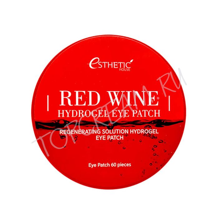 Гидрогелевые патчи для кожи вокруг глаз с экстрактом красного вина ESTHETIC HOUSE Red Wine Hydrogel Eye Patch