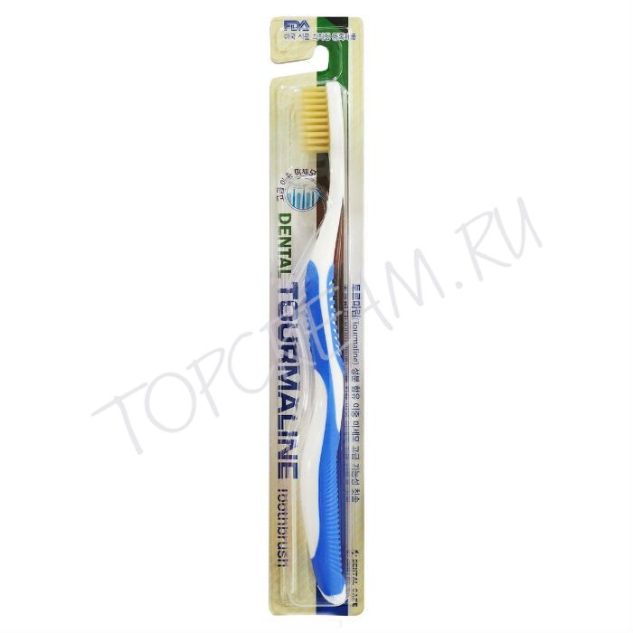 Зубная щетка cо сверхтонкой двойной щетиной и изогнутой ручкой DENTAL CARE Tourmaline Toothbrush