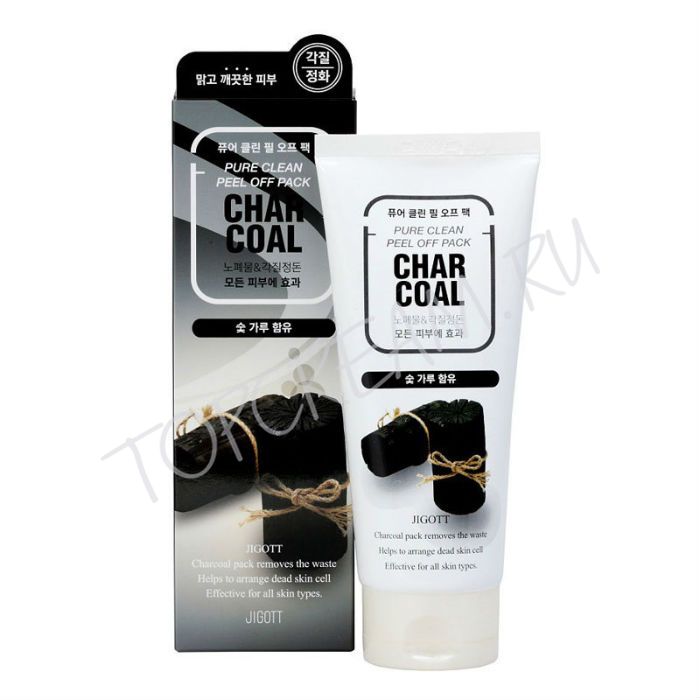 Очищающая угольная маска-пленка JIGOTT Char Coal Pure Clean Peel Off Pack