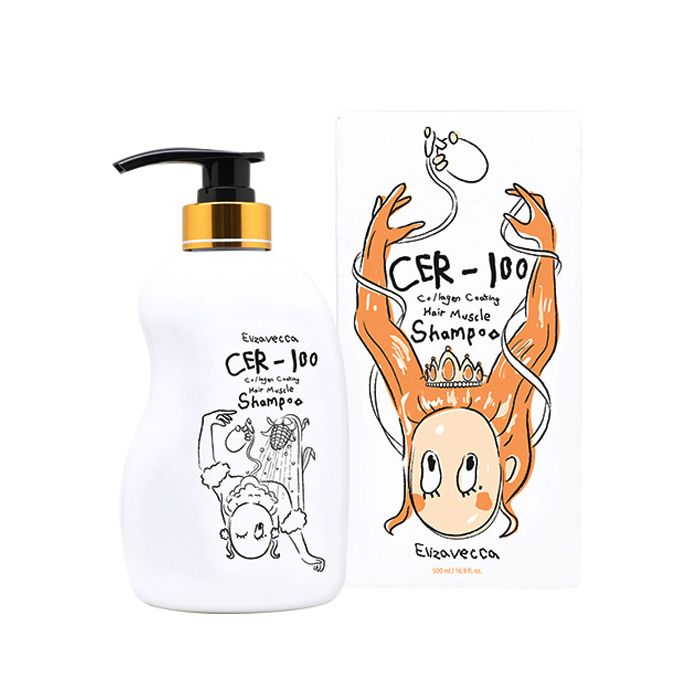 Шампунь для волос с коллагеном ELIZAVECCA Cer-100 Collagen Coating Hair Muscle Shampoo