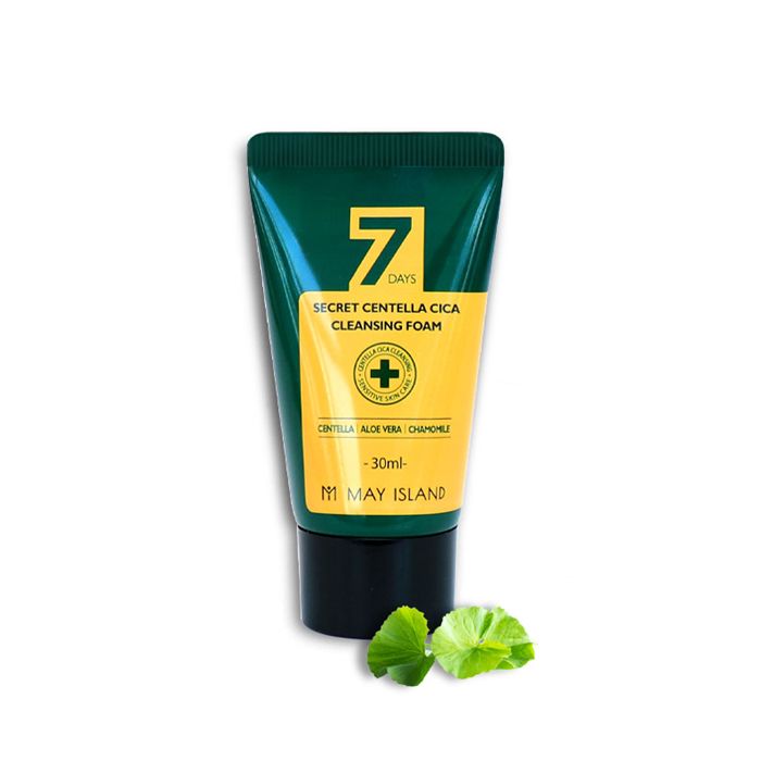 Успокаивающая пенка с центеллой азиатской 30 мл MAY ISLAND 7 Days Secret Centella Cica Cleansing Foam 30ml