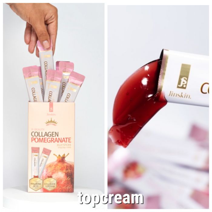 Стик collagen. Pomegranate Collagen желе. JINSKIN K-Beauty Collagen Pomegranate Jelly Sticks. Коллаген желе гранатовый Корея. БДЖ желе с гранатом JINSKIN Collagen Pomegranate Jelly Sticks (20g x 10ea).