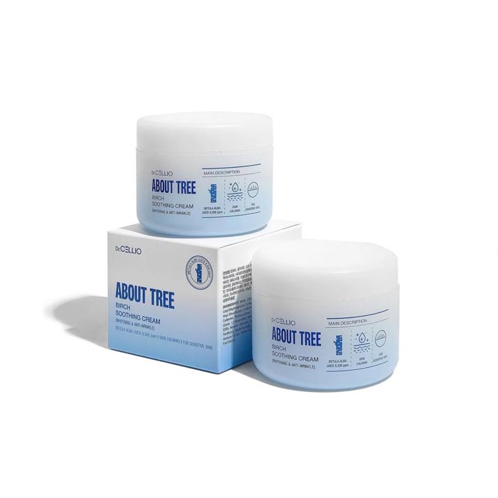 Успокаивающий осветляющий крем DR.CELLIO About Tree Birch Soothing Cream Whitening & Anti-Wrinkle