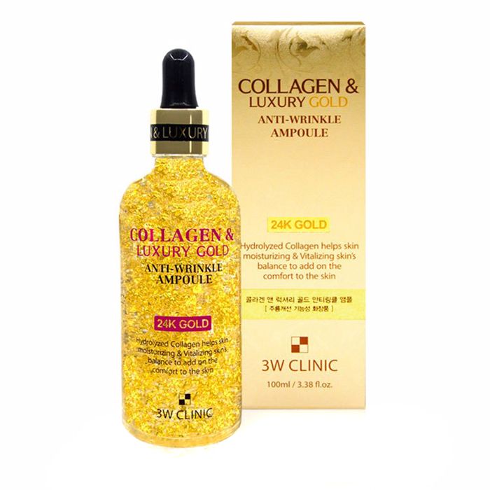 Сыворотка с коллагеном и коллоидным золотом 3W Clinic Collagen & Luxury Gold Gold Anti Wrinkle Ampoule