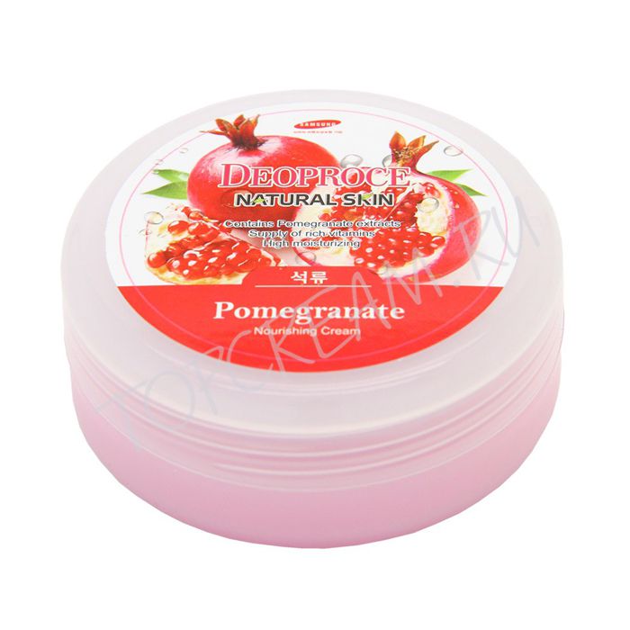 Питательный крем для лица и тела с экстрактом граната DEOPROCE Natural Skin Pomegranate Nourishing Cream
