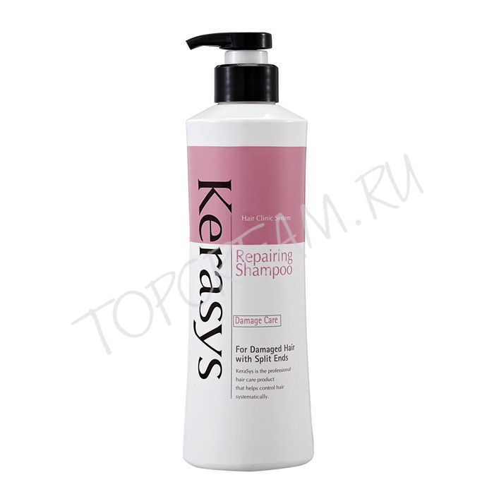 Восстанавливающий шампунь для поврежденных волос с секущимися концами 400 мл KERASYS Hair Clinic System Damage Care Repairing Shampoo 400g