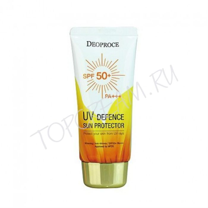 Легкий увлажняющий солнцезащитный крем для лица DEOPROCE UV Defence Sun Cream SPF 50++ PA++