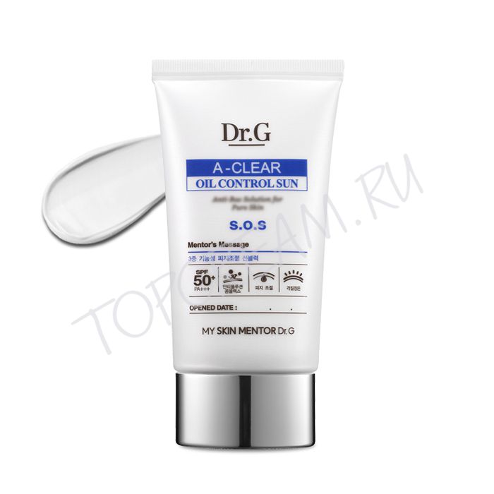 Солнцезащитный крем для жирной кожи Dr.G A-Clear Oil Control Sun SPF 50+ PA+++