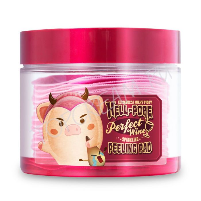 Пилинг-пады для лица Elizavecca Milky Piggy Hell-Pore Perfect Wine Sparkling Peeling Pad