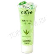 Пенка для умывания с алое-вера 110гр Kracie Japan naive Aloe-Vera Cleansing Foam 110 гр