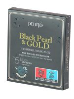 Гидрогелевая маска с черным жемчугом и золотом, 5 шт. PETITFEE Black Pearl & Gold Hydrogel Mask Pack Set - вид 9 миниатюра