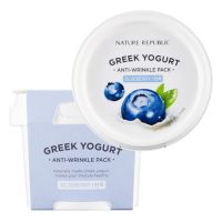 Маска йогуртовая с экстрактом черники для разглаживания морщин NATURE REPUBLIC Greek Yogurt Anti-Wrinkle Pack Blueberry - вид 1 миниатюра
