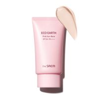 Солнцезащитный крем-база с каламиновой пудрой THE SAEM Eco Earth Pink Sun Base SPF50+ PA++++