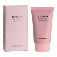 Солнцезащитный крем с каламиновой пудрой THE SAEM Eco Earth Pink Sun Cream SPF50+ PA++++