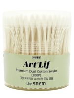 Двусторонние ватные палочки THE SAEM Art'Lif Premium Dual Cotton Swabs - вид 4 миниатюра