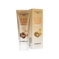 Скраб для лица с черным сахаром и экстрактом грецкого ореха CONSLY Black Sugar Walnut Skin Perfection Scrub