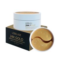 Патчи с экстрактом золота LEBELAGE 24K Gold Ampoule Hydrogel Eye Patch