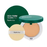 Пудра компактная с центеллой азиатской FARMSTAY Cica Farm Calming Pact SPF 50+ PA++++ - вид 1 миниатюра