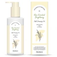 Осветляющий гель для умывания с экстрактами злаковых культур DEOPROCE Rice Enriched Brightening Soft Cleansing Gel